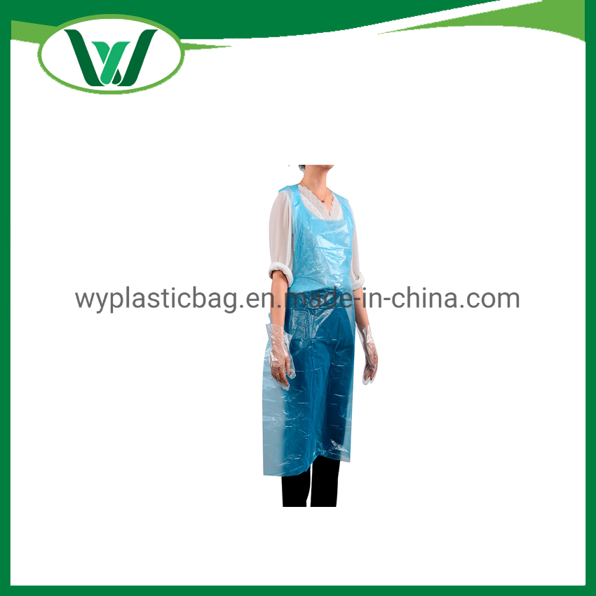 Factory Wholesale Self-Protective Waterproof 16 Micron Disposable Polythene Aprons on a Roll 200 Per Roll