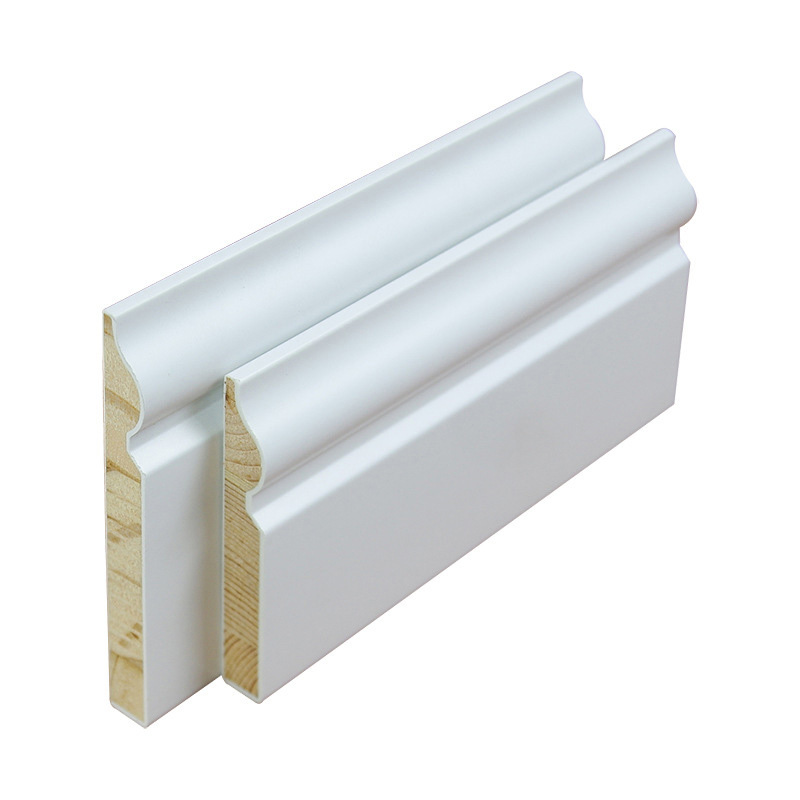 Baking Paint Decorative Lines Real Wood Skirting Board UK Wooden Baseboard Skirting Board