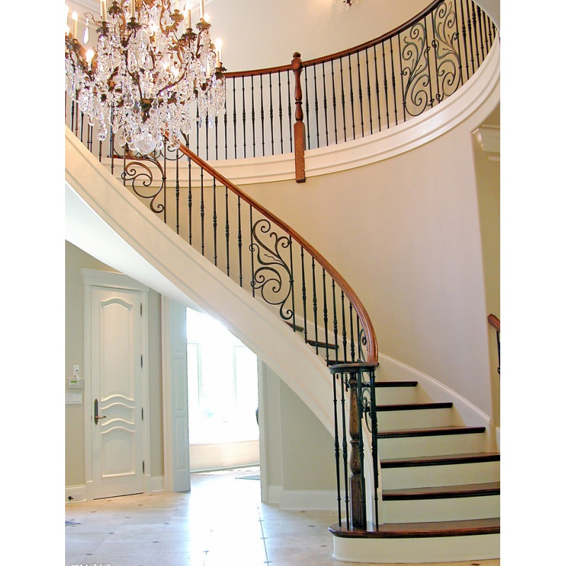 Cbmmart Commercial Metal Curved Staircase Modern Marble Helix Stairs