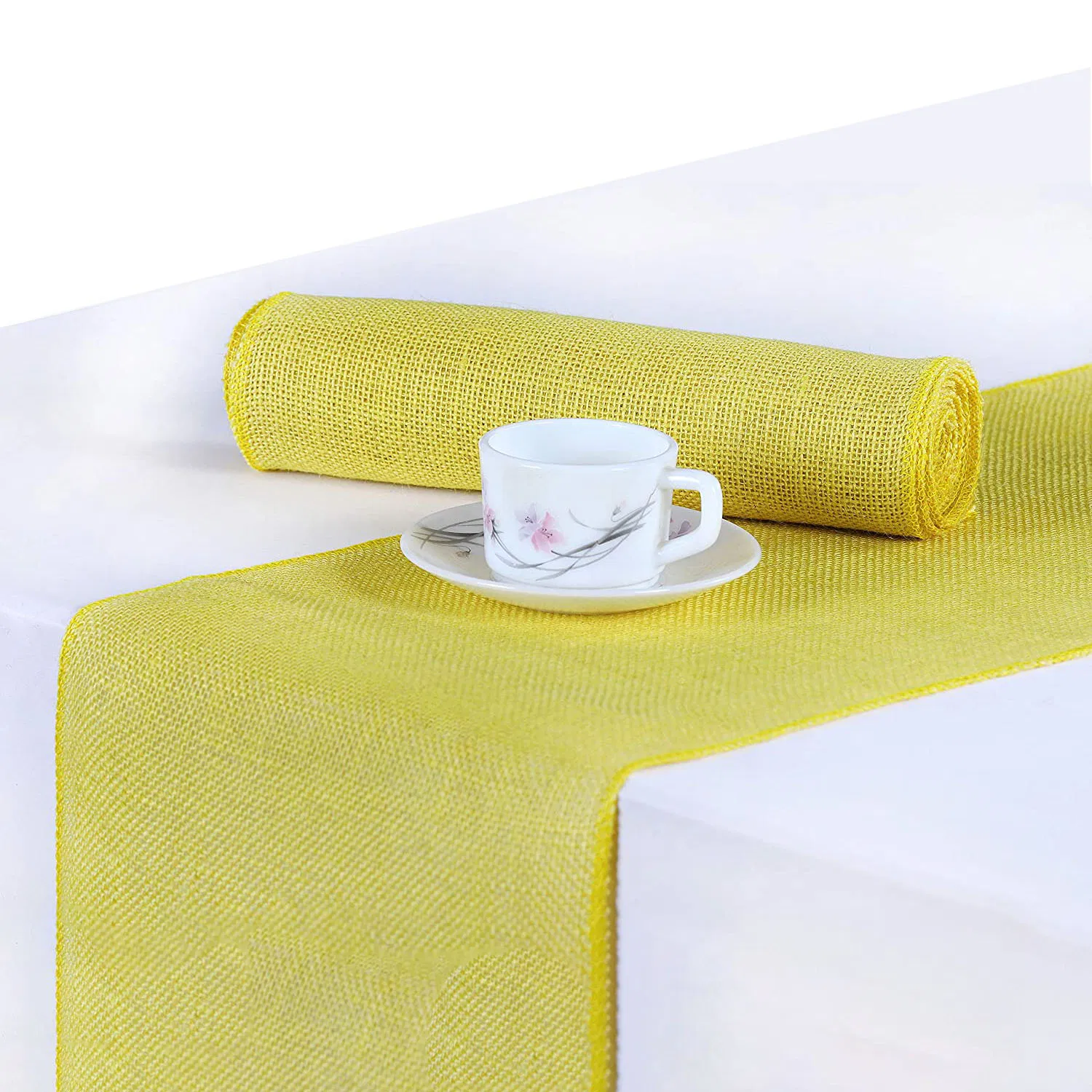 Yellow Vintage Rustic Home Decor Jute Table Cloth