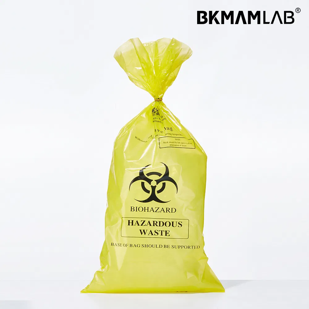 Hospital Use Autoclavable Bio Hazard Bag 50L Red Yellow Waste Bag