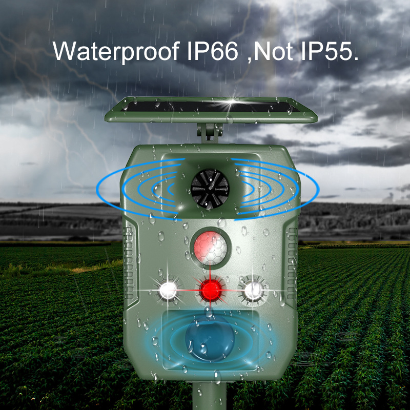 Portable High Frequency Solar Ultrasound Animal Control Device Snake Mouse Dog Bird Repeller