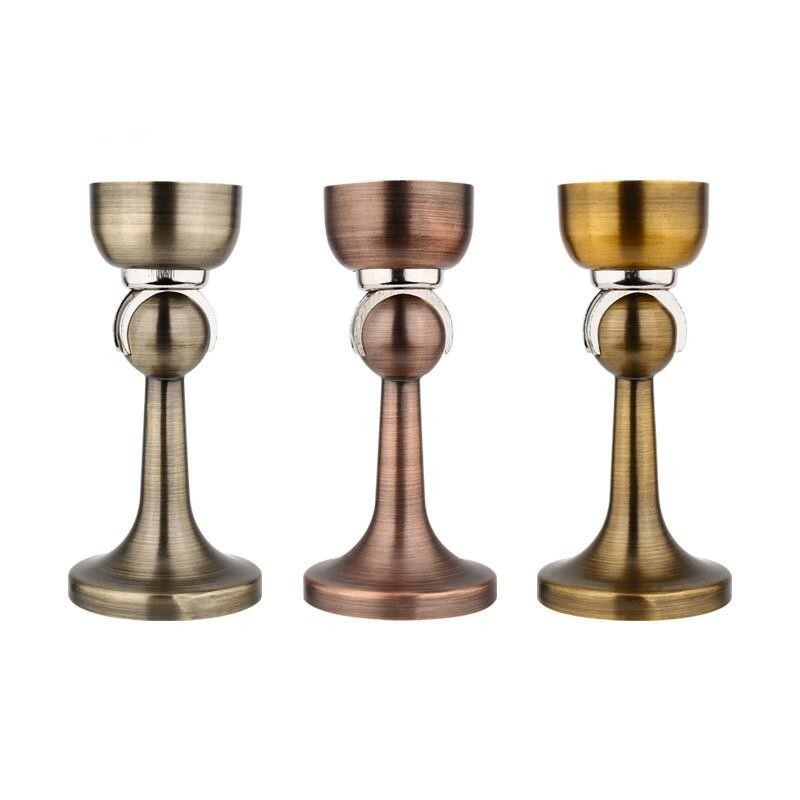 Modern Zinc Alloy Brushed Door Holder Hotel Wooden Door Stop Magnetic Floor Wall Mounted Door Stopper
