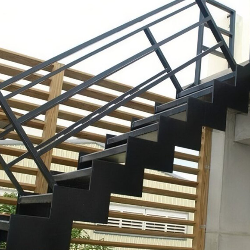 New Design Indoor Arc Stairs Steel Structure Customized Metal Staircase