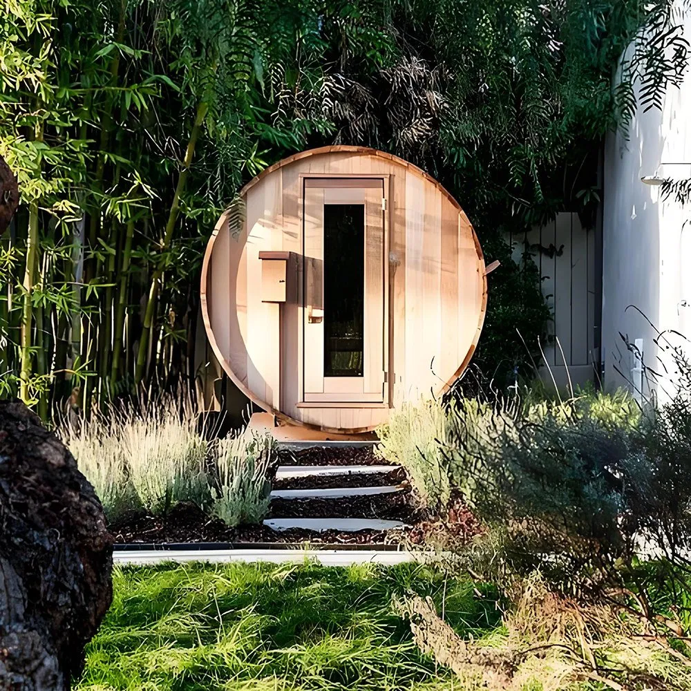Бочкообразная сауна на 4 персоны с ИК-обогревом