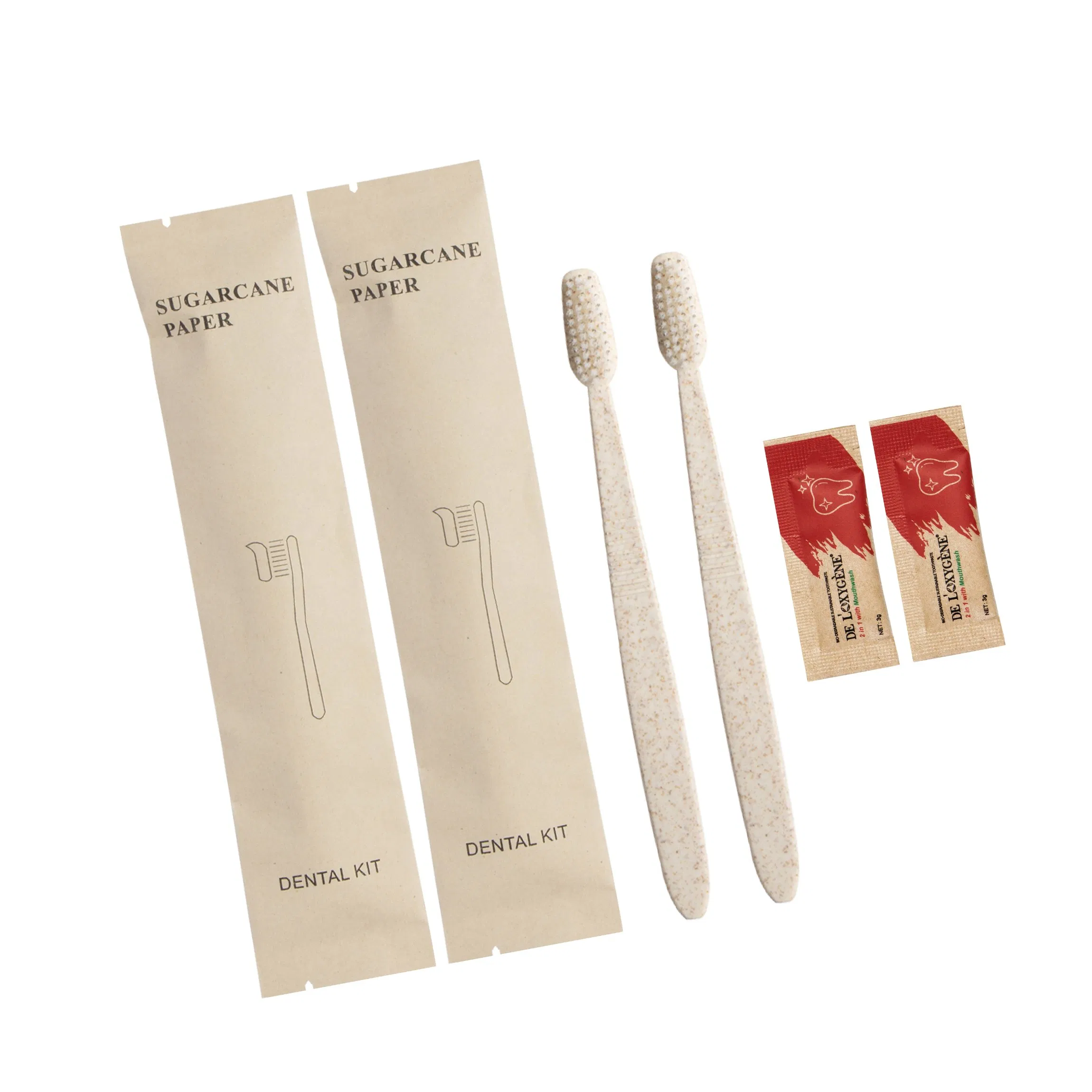 Hotel Disposable Set Homestay Guest Room Soft Bristled Straw Toothbrush Set