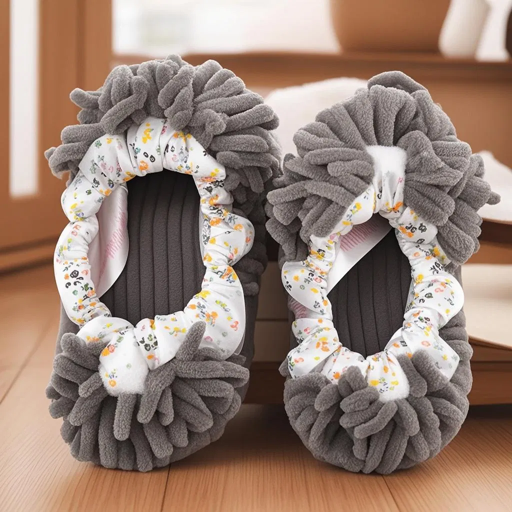 Multi-Function Chenille House Mop Slippers Floor Cleaning Tools Shoe Cover Soft Dry Wet Washable Reusable Microfiber Foot Socks