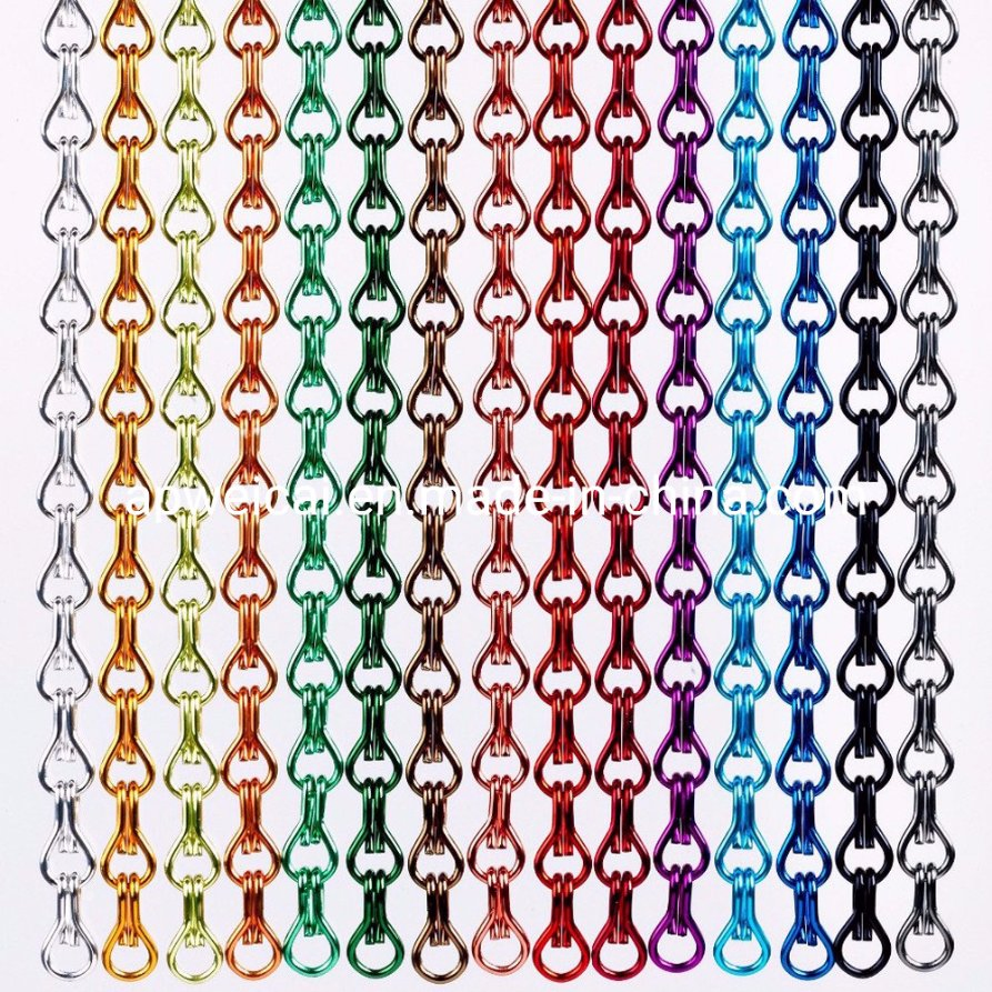 Colorful Decorative Aluminum Chain Link Curtain Wall Shower Curtain