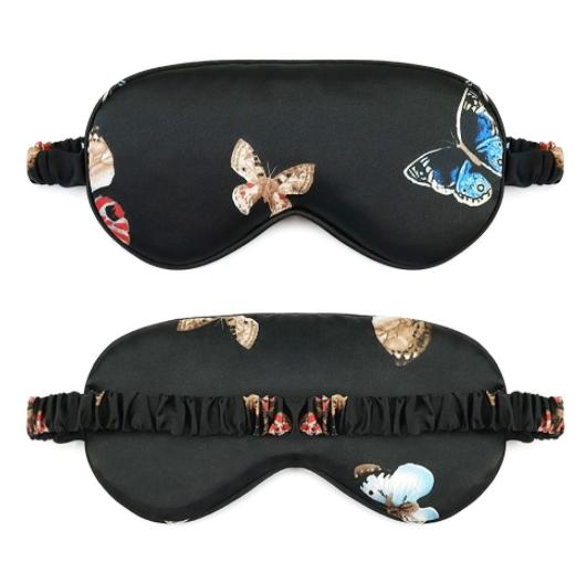 Custom Logo Satin Portable Travel Sleep Eye Mask Cheap Soft Eye Cover Eyeshade