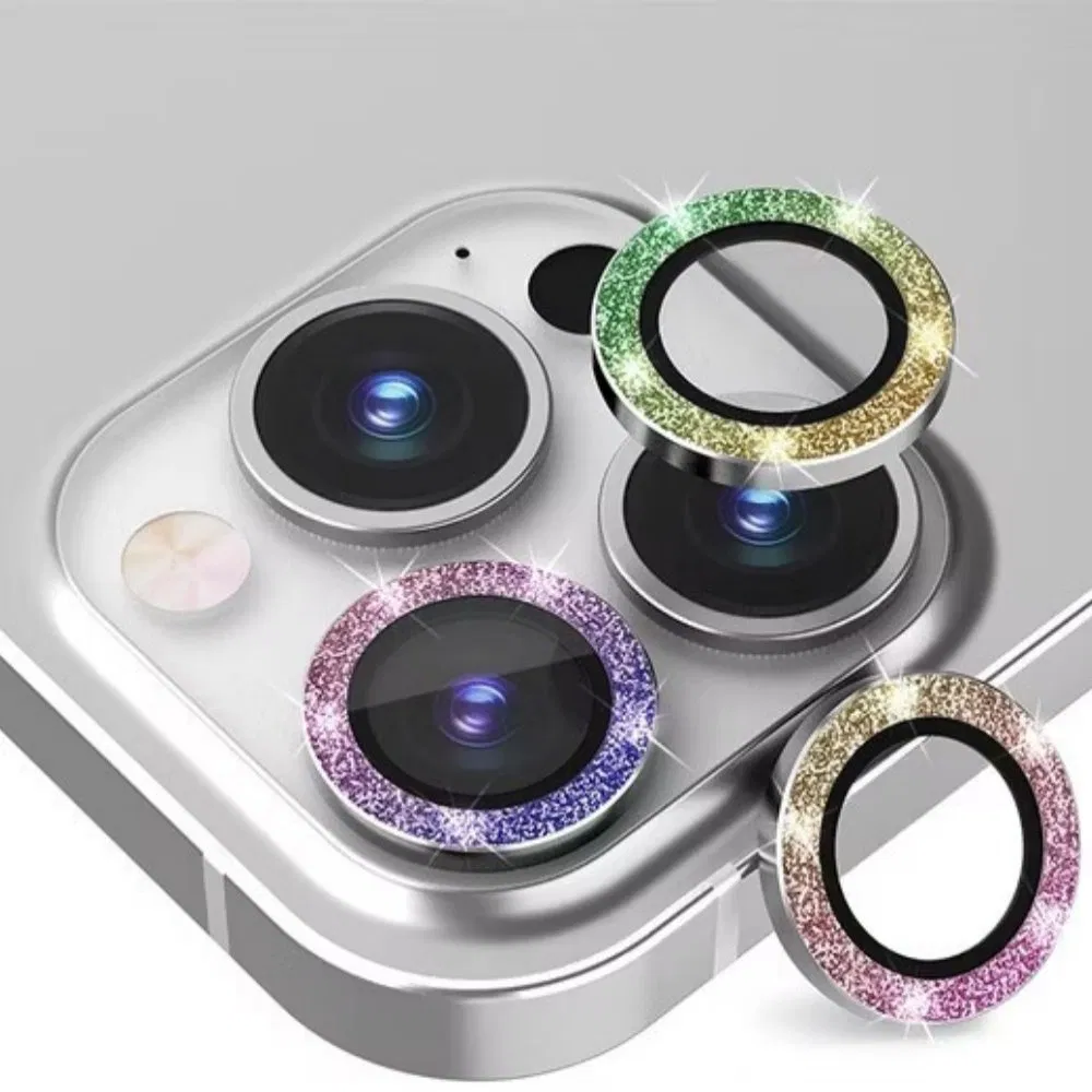 Защитное стекло для камеры телефона с блёстками