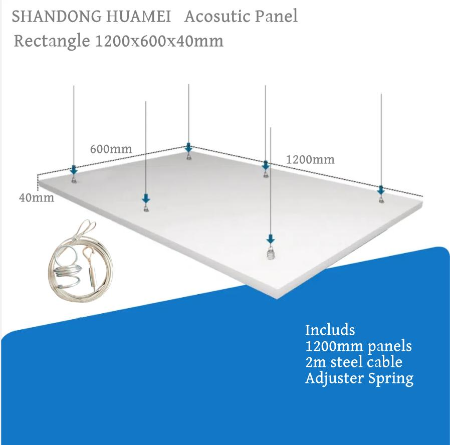 China Factory Thermal Insulation Ceiling Fiber Acoustic Panel Suspended Ceiling Board