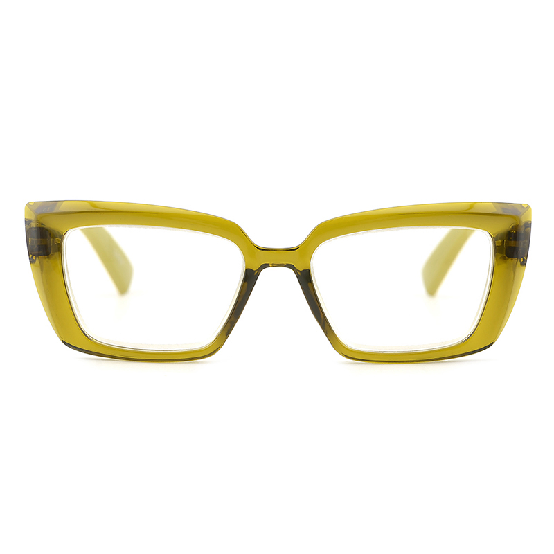 Unisex PC Quality Square Unique Design CE OEM Reading Glasses with Spring Hinge