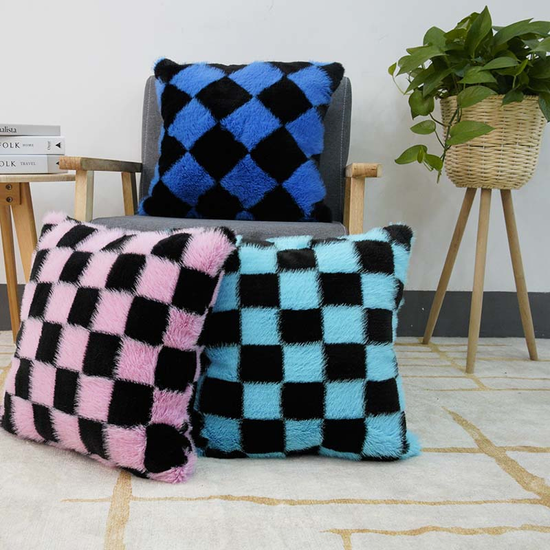 Polyester Jacquard Fake Fur Cushion of Cover Pillows Wholesale Chair Sofa Cover
