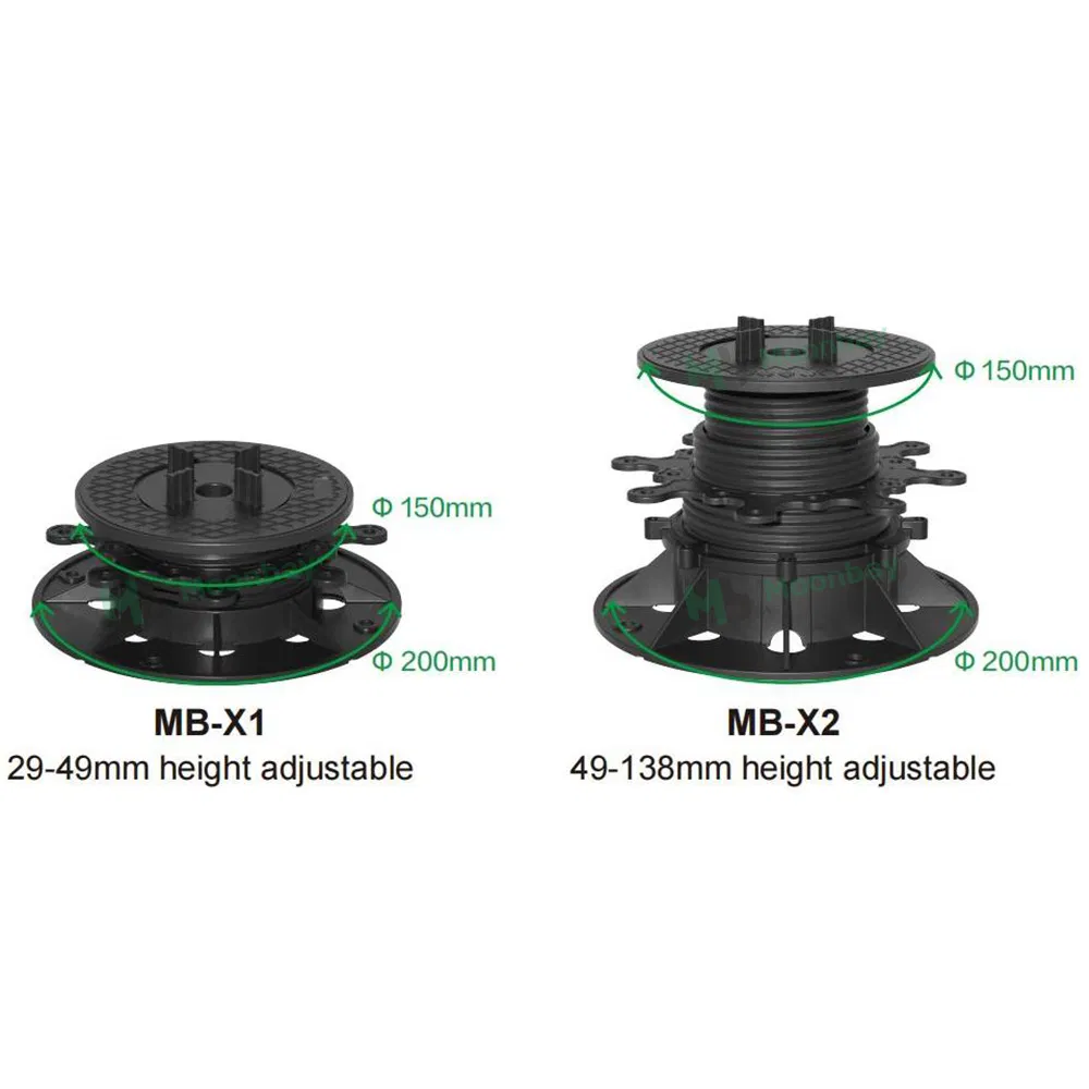 Adjustable Plastic Raised Floor Pedestal Porcelain Tile Supportl for Paving