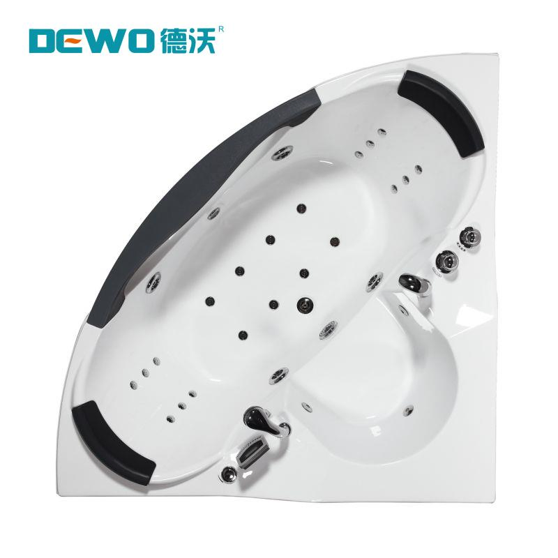 Угловая акриловая ванна SPA с гидромассажем и стеклом