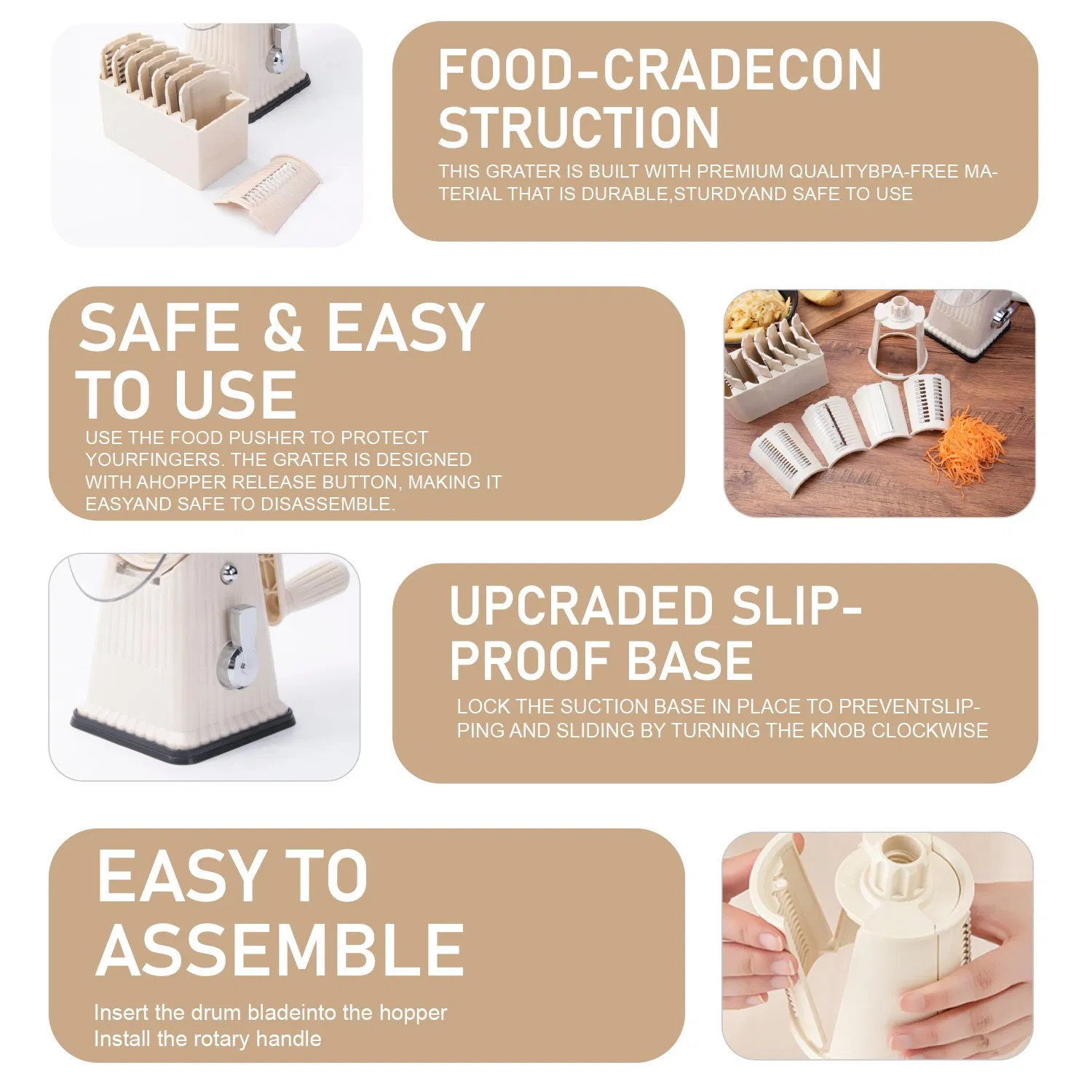 5-лезвийная тёрка для овощей и сыра, нержавеющая сталь