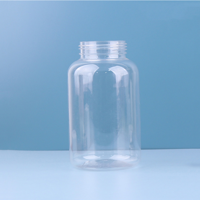 500ml Reusable Clear Plastic Juice Drink Bottle Containers with Aluminum Caps Lids for Homemade Milk