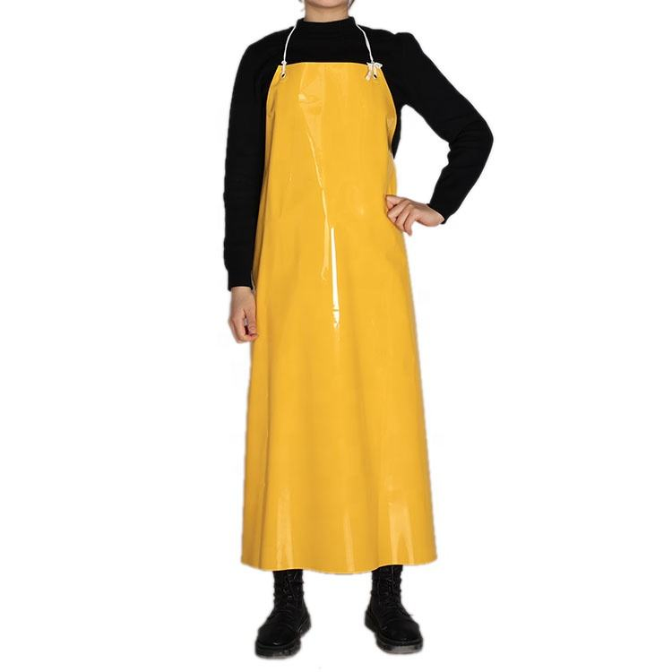 PU PVC Apron Plastic Polyurethane Waterproof White Butchery Wipeable Aprons TPU Apron
