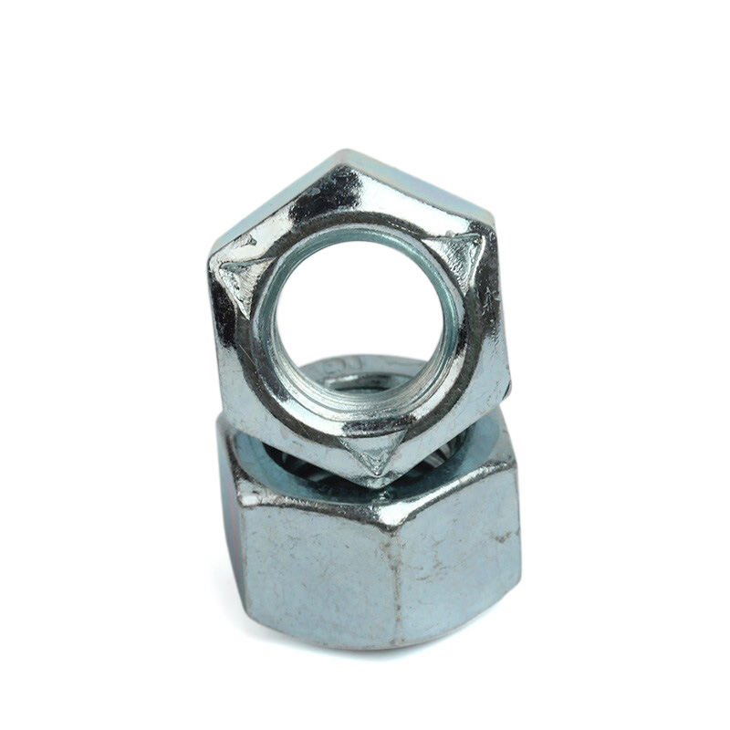 Premium Hex Lock Nuts M10 M12 M14, Zinc Coated Steel