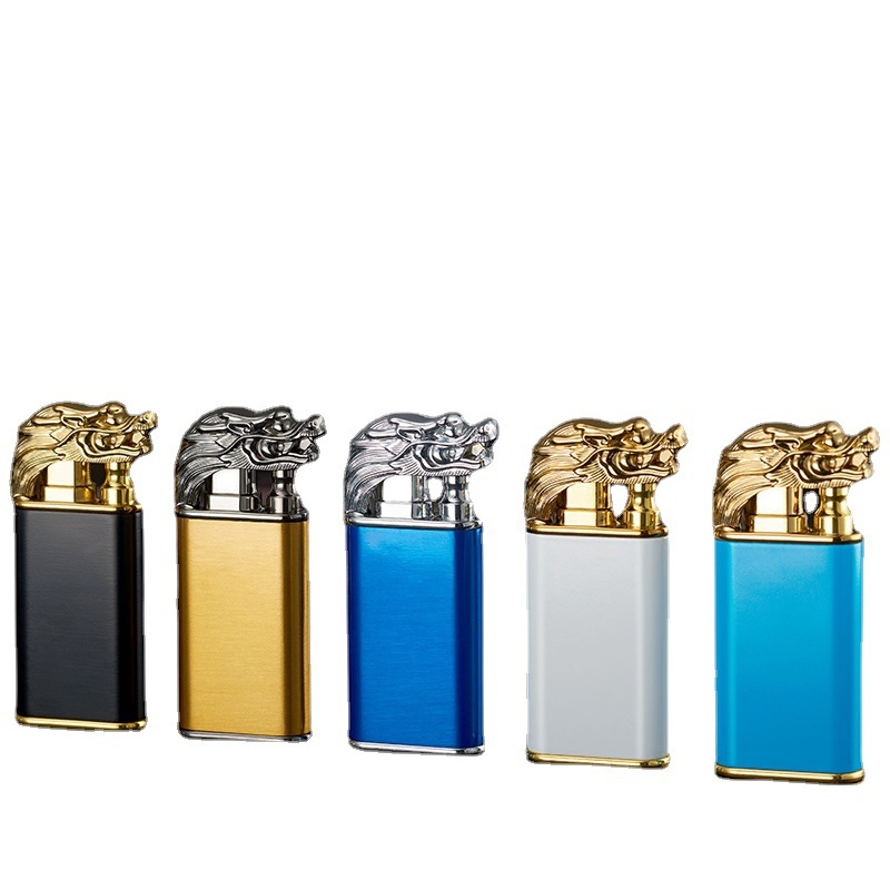 Windproof Dragon Torch Lighter Jet Double Flame Switchable Lighter
