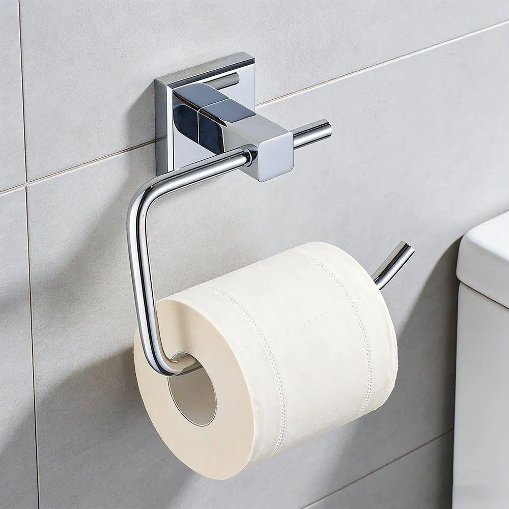 Серебряный полотенцедержатель на клейкой основе