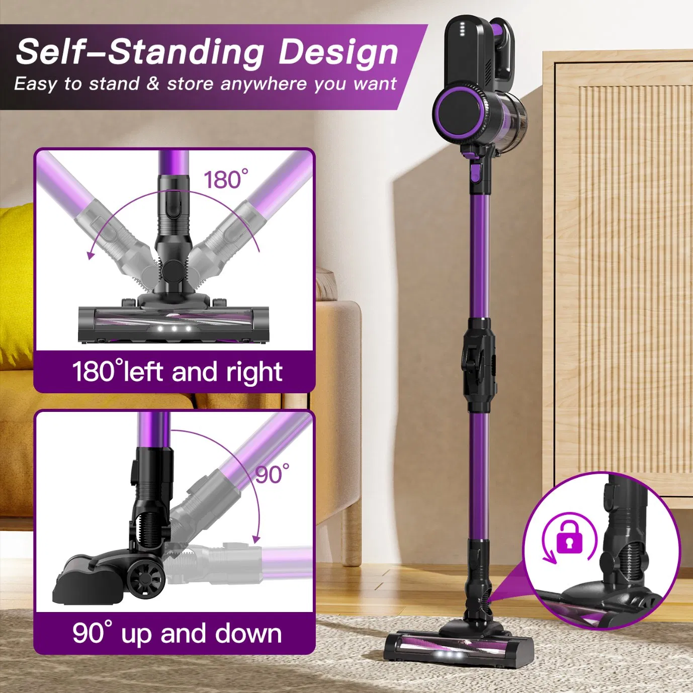 Carpet Cleaning Machine Household Vacuum Cleaner Handheld Dry Car Cordless Vacuum Cleaner with Dust Collector