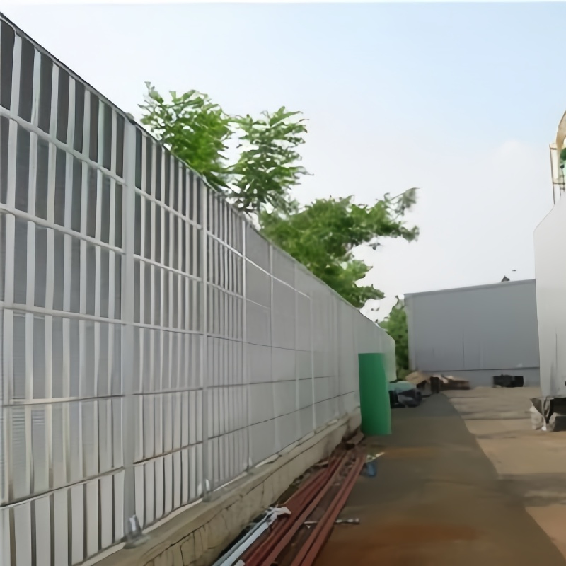 Residential Noise Barrier Wall for Highways Metal Sound Screen with Welded Mesh Bending and Cutting Processing Services