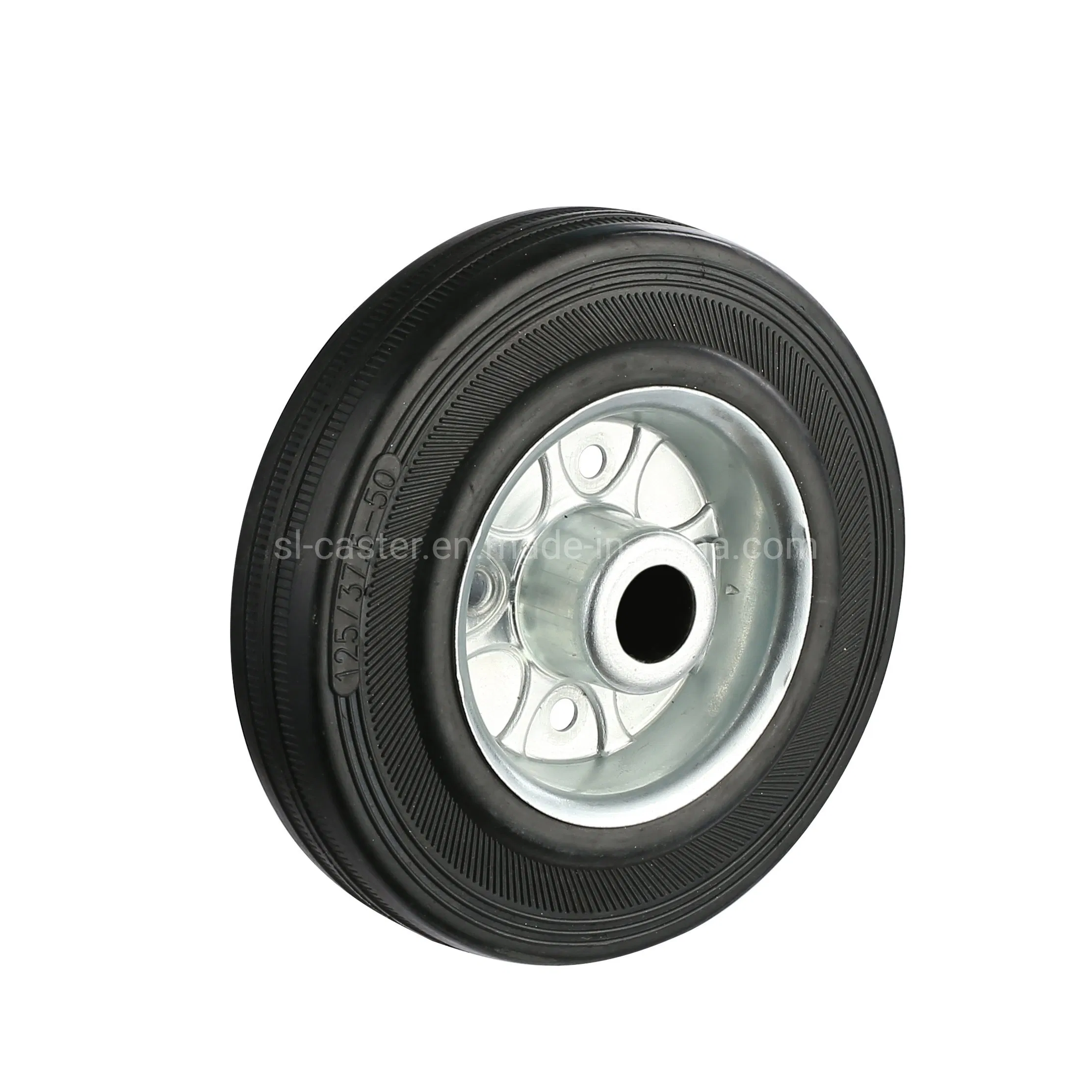 75mm Trolley Wheel Industrial Black Rubber Caster