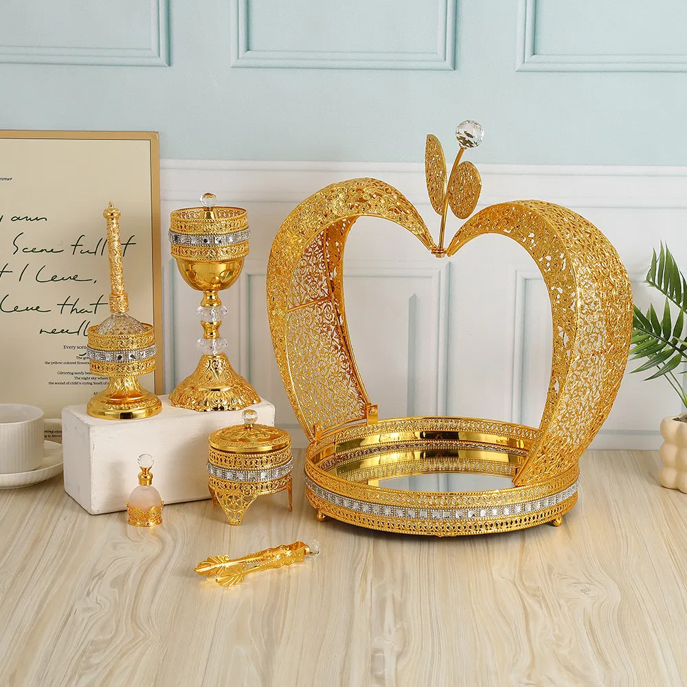Kitchen Utensils Golden Nordic Fruit Storage for Home Living Room Tray