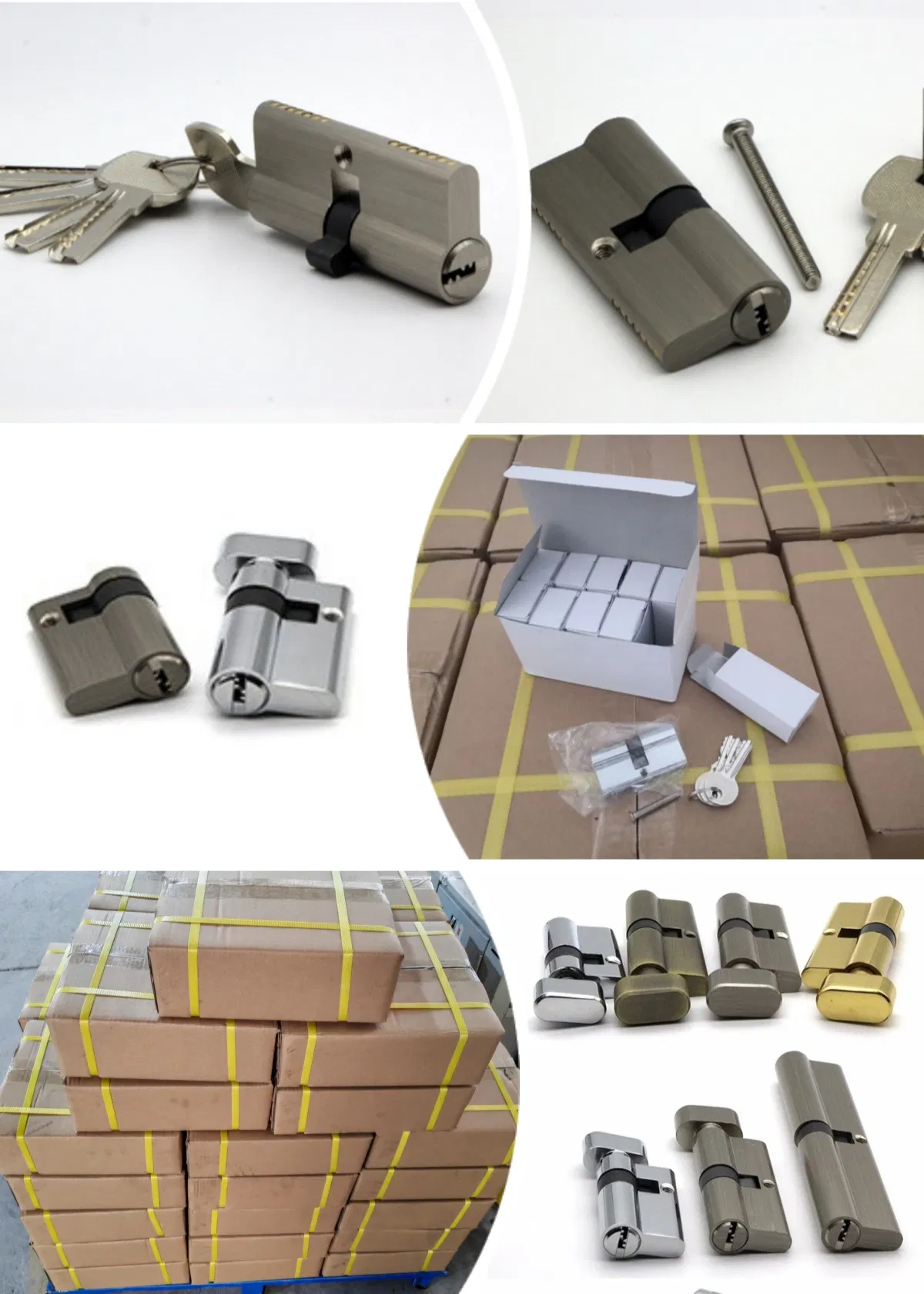 Door Lock Set 60 mm Zinc Lock Cylinder with 3-5 Keys