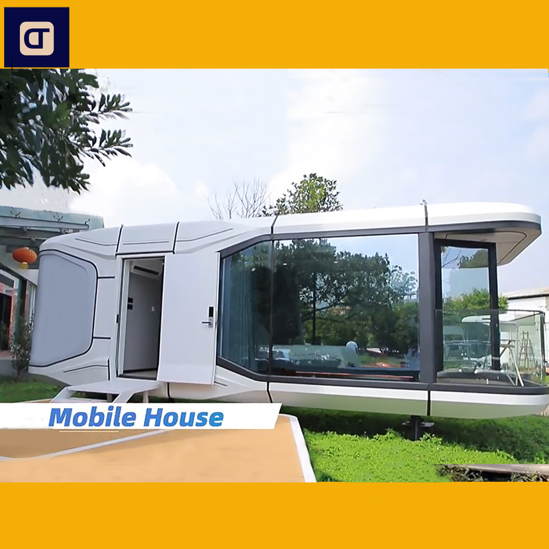 Solar Powered Luxury Prefab Modular Capsule Apple Cabin Tiny Office Pod Prefabricated House Smart Apple Cabin Container House