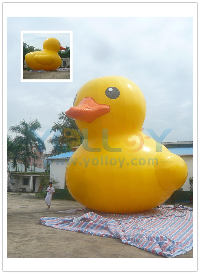 Advertising Type Inflatable Big Yellow Duck Replica for Display