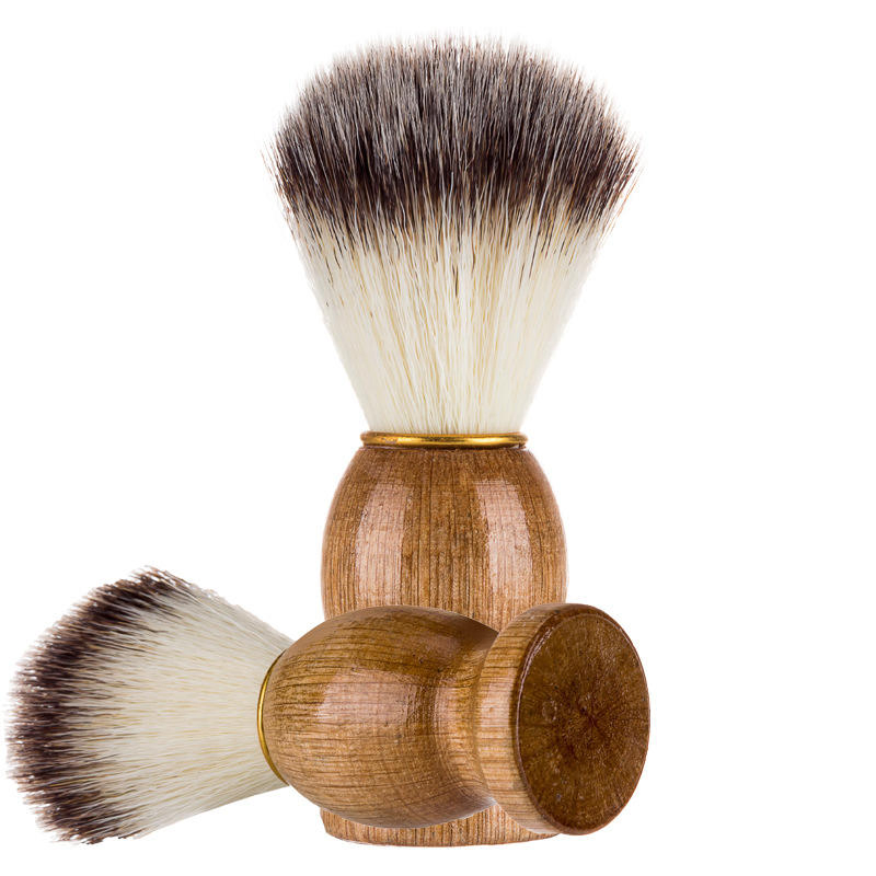 Soft Bristle Shaving Wooden Handle Men Beard Brush, Beard Dusting Brush.