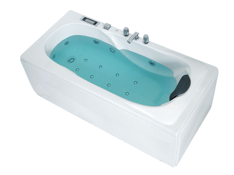 Corner ABS Board Whirlpool Massage Bathtub in White (AB0807)