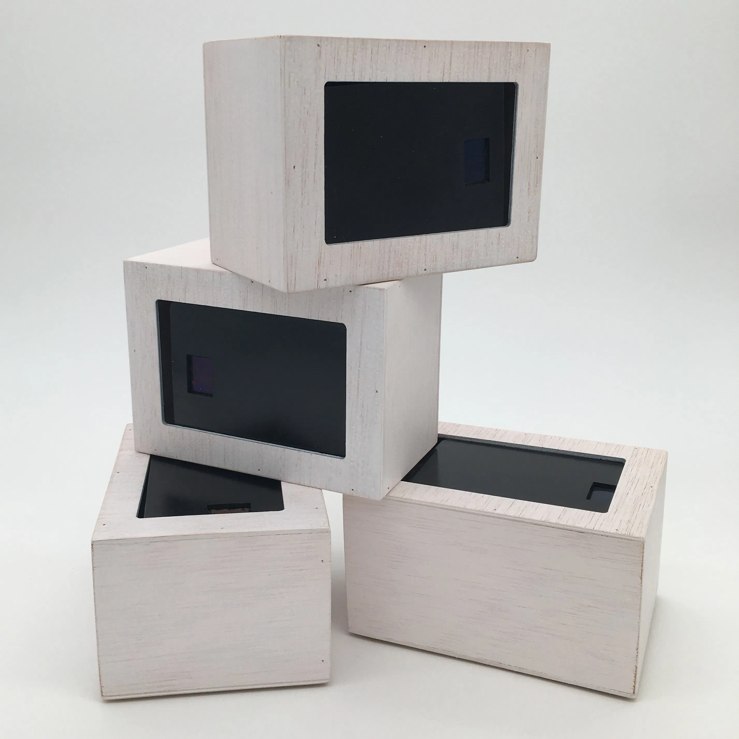 Restaurants and Coffee Shops Custom Painting Natural Pine Wood Tissue Box Ring Napkin Holder