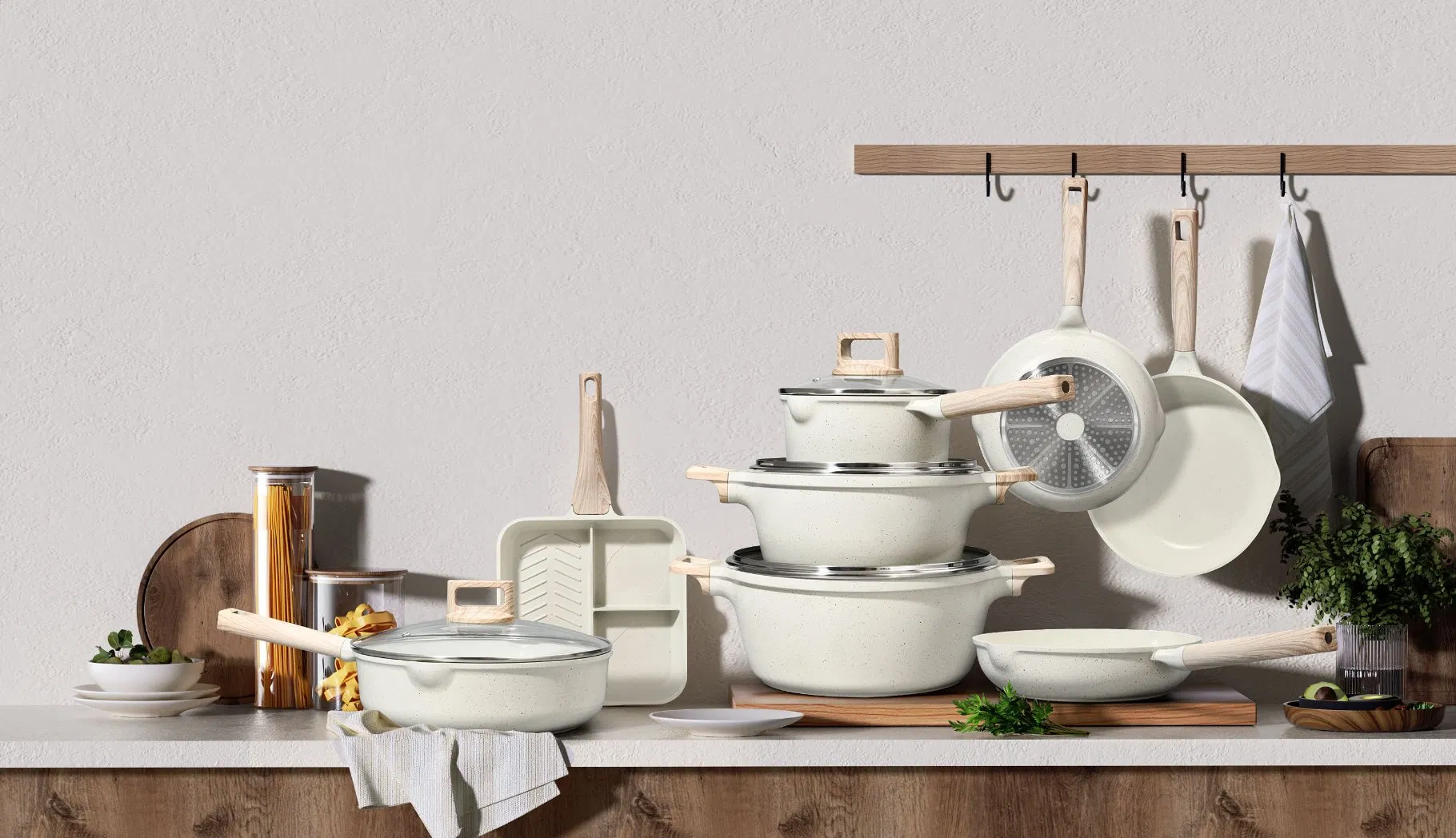 Thickened Die Cast Aluminum Non-Stick Frypan 24cm with Silicone Handle