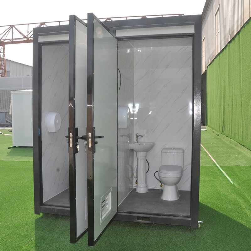 Fully Equipped Outdoor Container Toilet House Prefabricated Backyard Portable Bathroom Movable Toilet