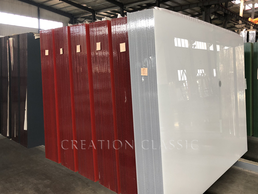 White Painted Low Iron Glass / Painted Glass for Whiteboard