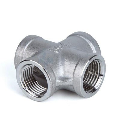 ASTM Stainless Steel Threaded Cross - Industrial Precision Fitting