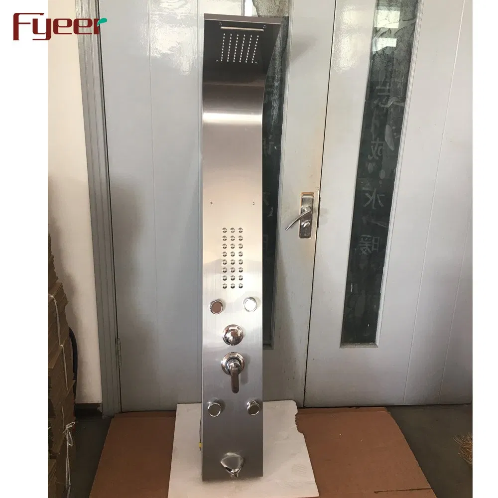 Wall Mounted Multifunctional SPA Bathroom Shower Panel with Shelf