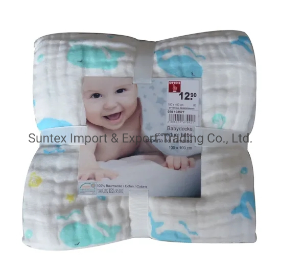 Cotton Muslin Baby Blanket Pre-Washed