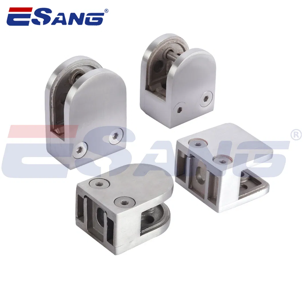 Esang Subway Station Stair Handrail Brushed Stainless Steel Glass Clip Glass Clamp
