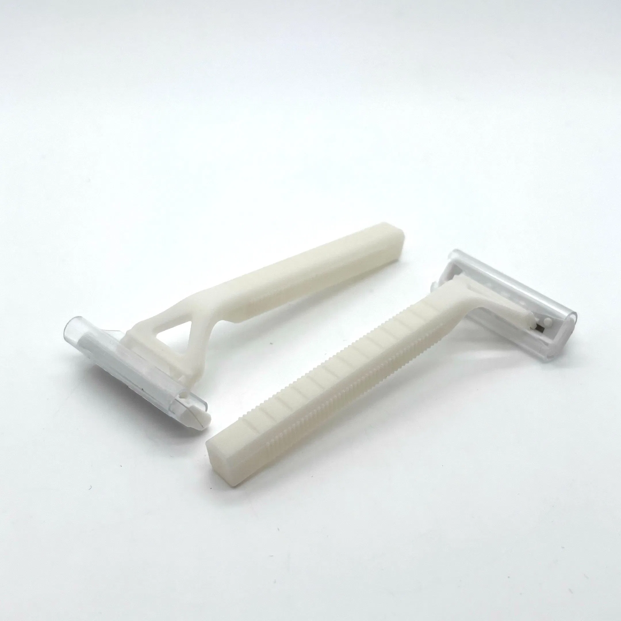 Disposable Hotel Shaving Razor - White Plastic Handle with Double-Layer Stainless Steel Blades 06