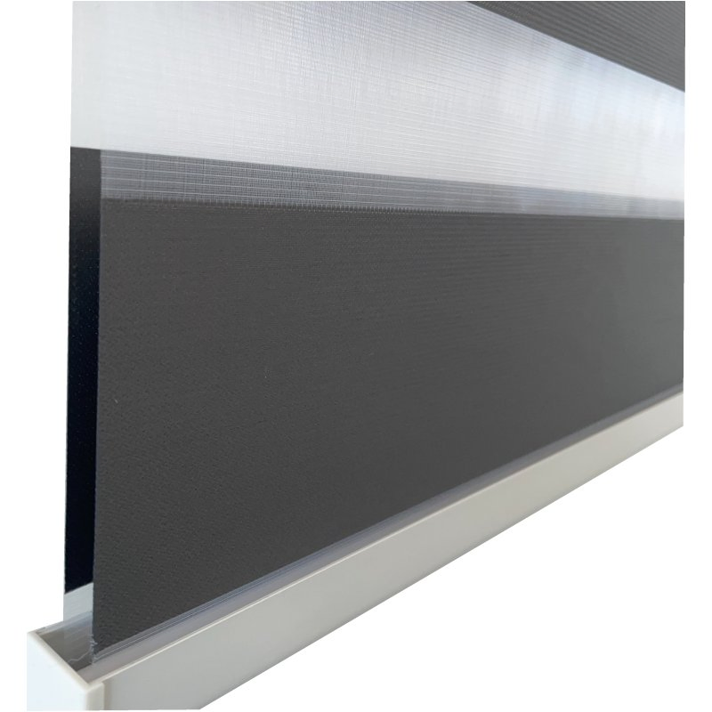 Tuya Alexa Control Black Colour Blackout Double Layer Zebra Blinds