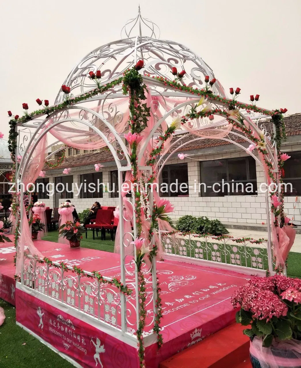 Cast Iron Gazebo Pavilion Garden Decoration Craft