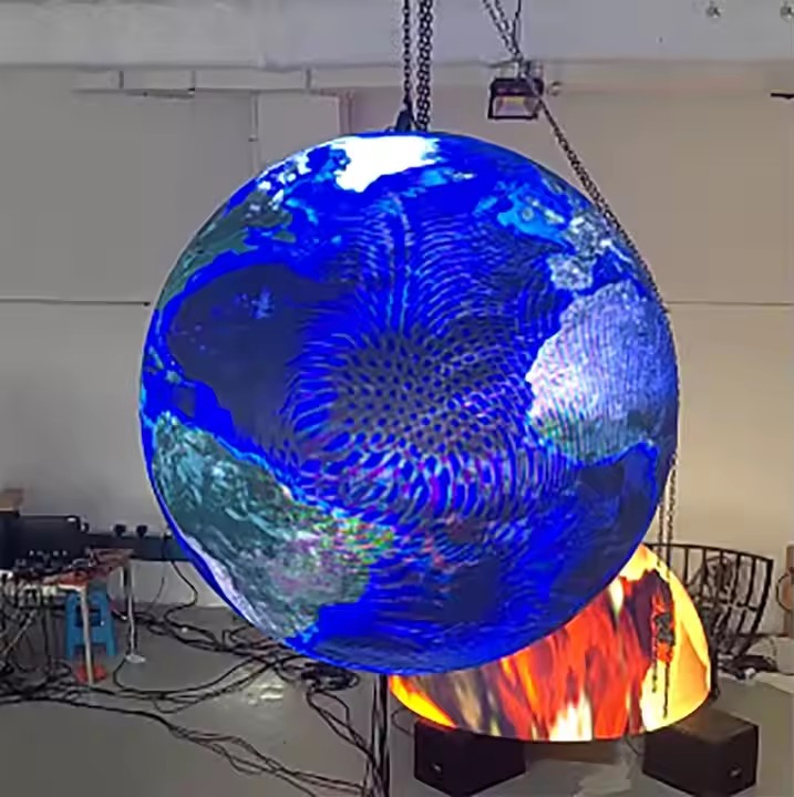 Dedi Factory Custom Globe Sphere Screen P1.8 P1.9 P2 P2.5 P3 P4 LED Ball Screen Video Irregular Shaped Spherical LED Display