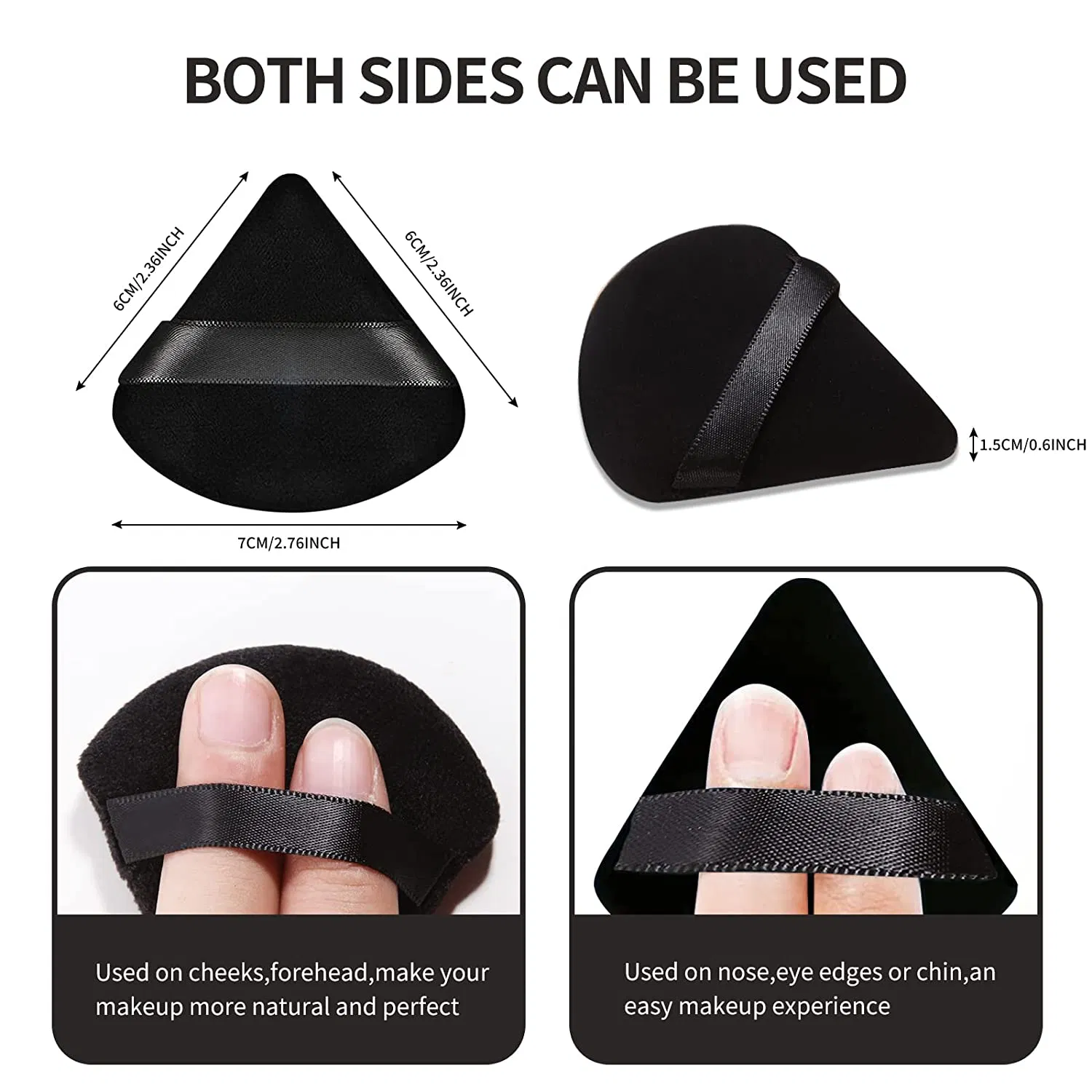 12 Pieces Powder Puff Face Triangle Makeup Puff for Loose Powder Soft Body Cosmetic Foundation Sponge