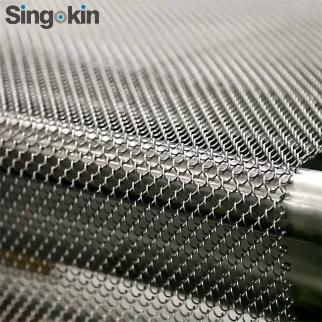 Decorative Aluminum Hanging Wire Mesh Chain Link Metal Mesh Curtain