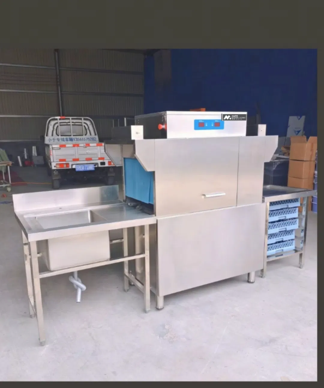 2026 Large-Capacity High-Efficiency Restaurant Kitchen Dishwasher, Equipped with Dual Pumps