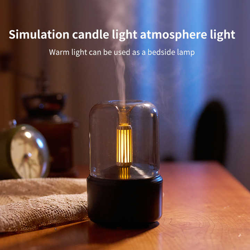 Candlelight Humidifier Ultrasonic Aroma Diffusers Fragrance Nebulization Diffuser for Essential Oils
